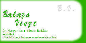 balazs viszt business card
